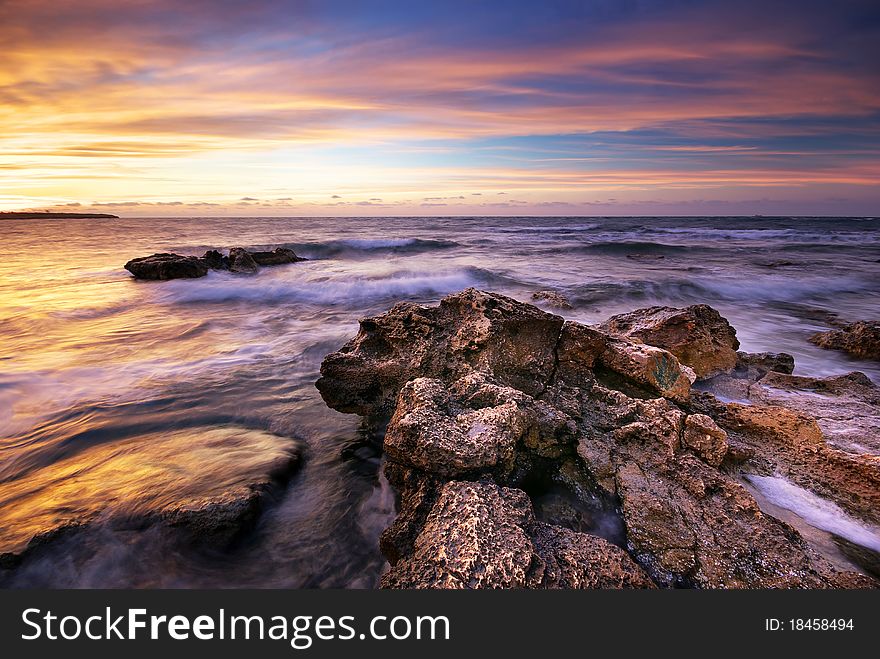 Beautiful seascape. Composition of nature.