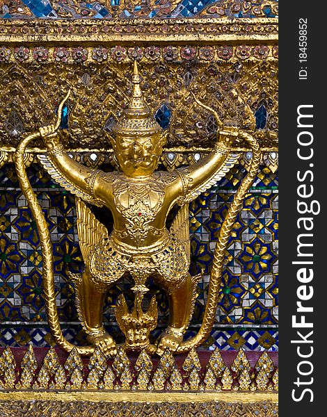 Golden Garuda in Grand Palace Bangkok Thailand. Golden Garuda in Grand Palace Bangkok Thailand