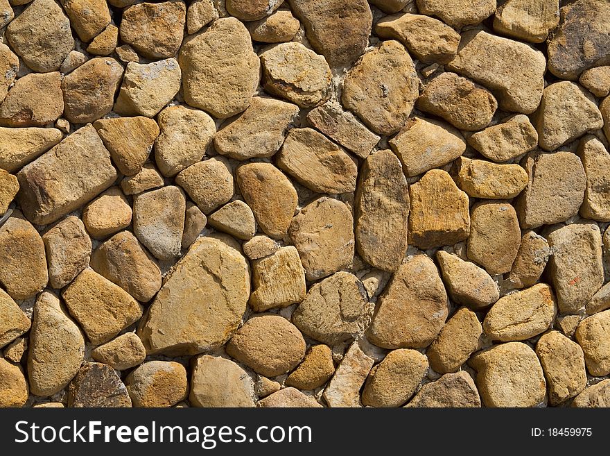 Many rocks to create a wall before.