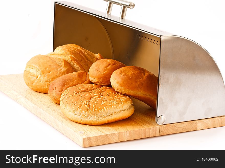 Freshly baked bread in the breadbasket complex