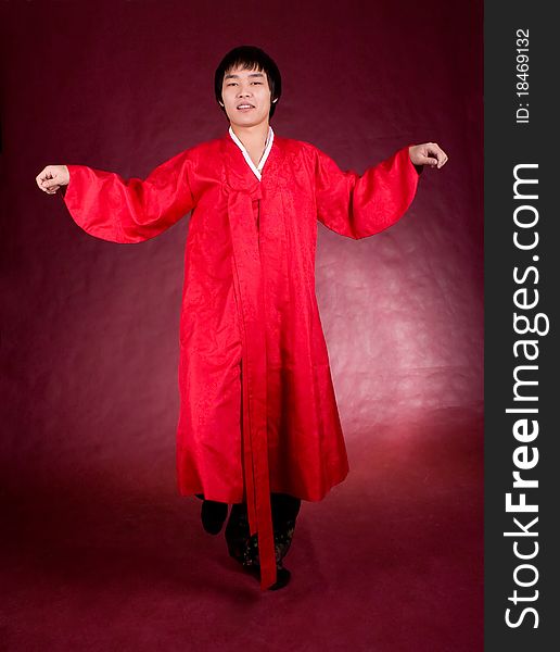 Korean Man In A Traditional Dress