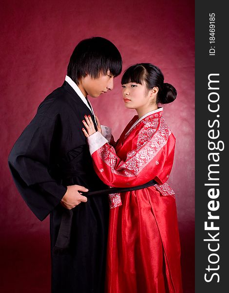 Asian traditional couple