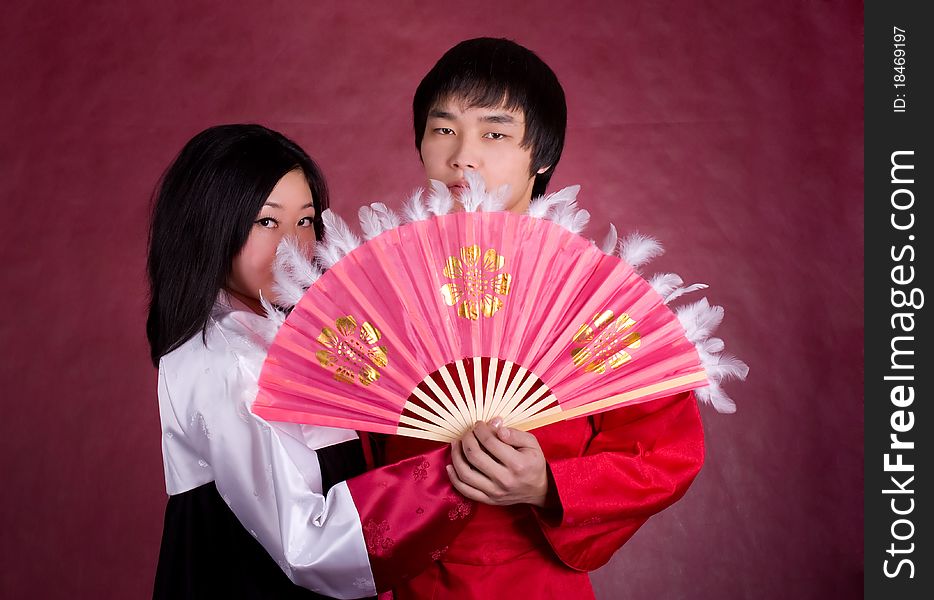 Asian traditional couple