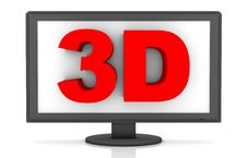 LCD 3D Royalty Free Stock Photos