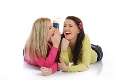 Two Pretty Female Friends Having Fun And Laughing Stock Images Two Pretty Female Friends Having Fun And Laughing Stock Images