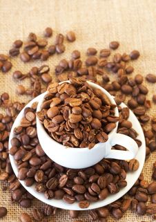 Cup Filled With Coffee Beans Stock Photos Cup Filled With Coffee Beans Stock Photos