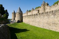 Tower And Moat Of Carcassonne Chateau Royalty Free Stock Images Tower And Moat Of Carcassonne Chateau Royalty Free Stock Images
