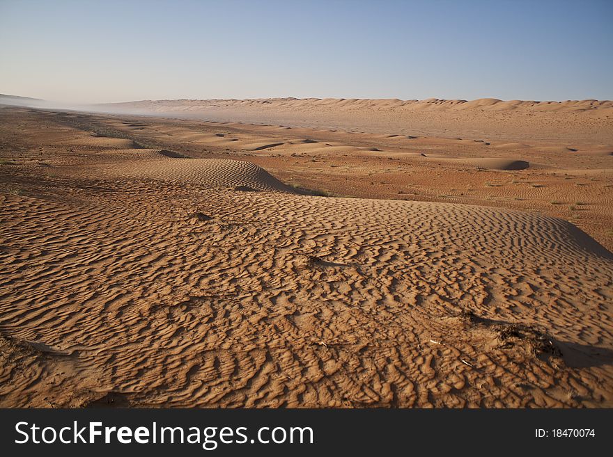 The dunes of the arabic desert