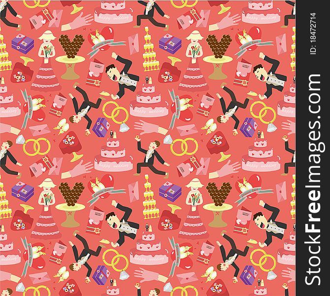 Seamless wedding pattern