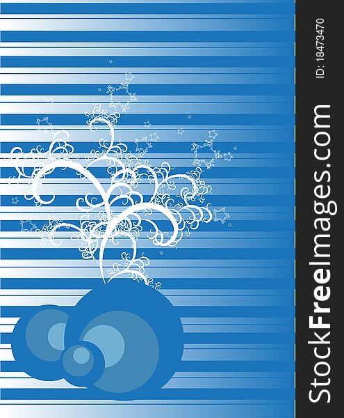 Vector illustration of fairy funky swirl abstract background