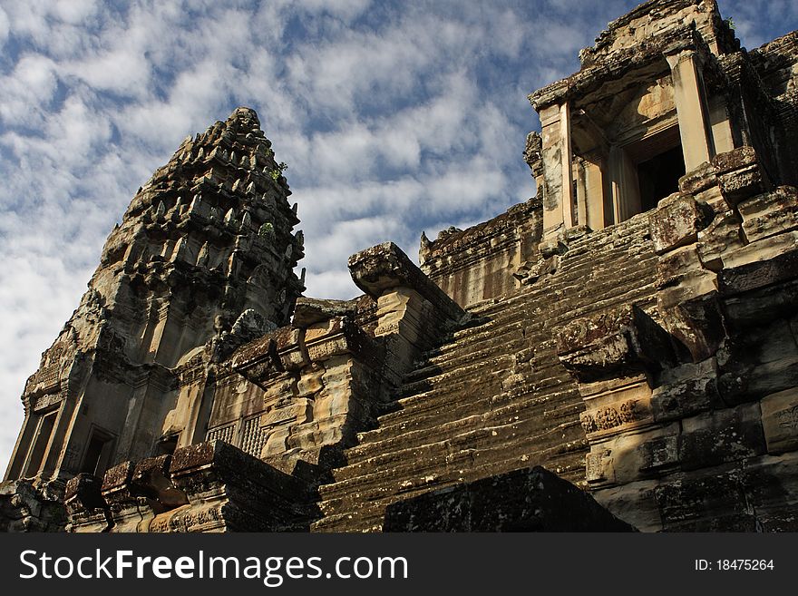 Central Tower of Angkor Wat Temple. Cambodia. HDR processing. Central Tower of Angkor Wat Temple. Cambodia. HDR processing.