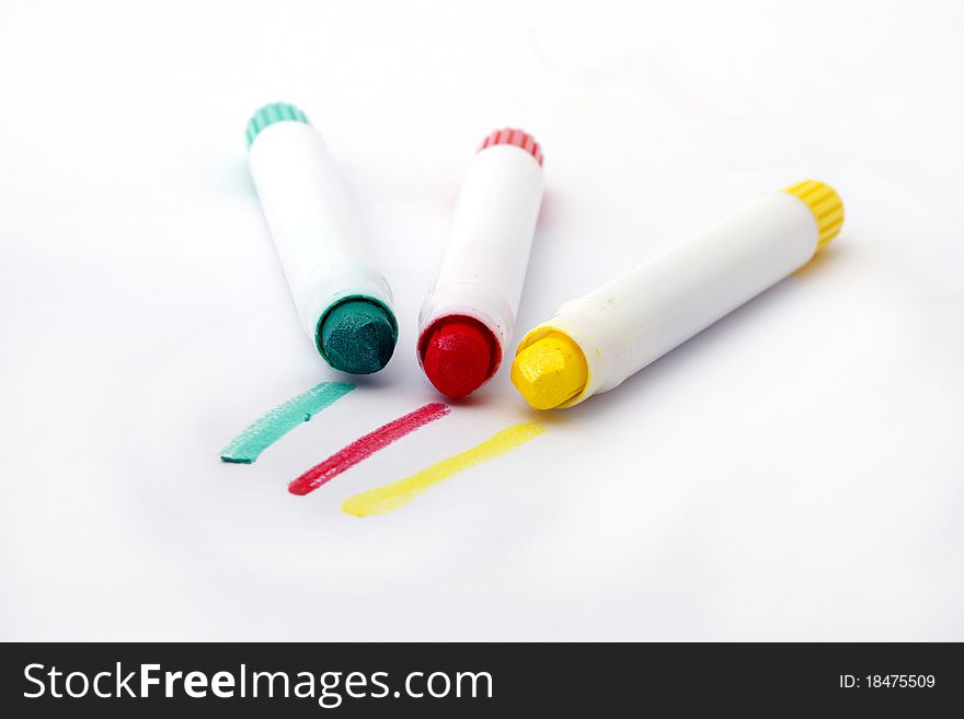 Red Green And Yellow Crayons