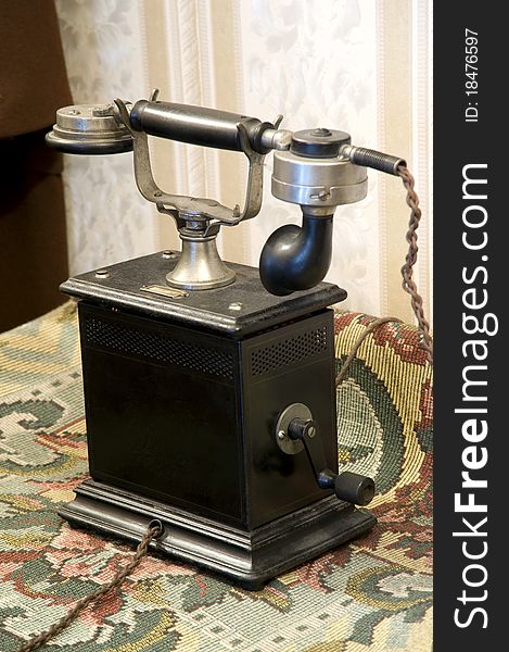 Vintage phone with handset in the beginning of the twentieth century. Vintage phone with handset in the beginning of the twentieth century