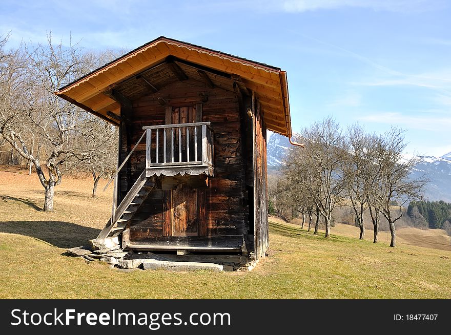 Rearrange former granary in a small cottage. Rearrange former granary in a small cottage