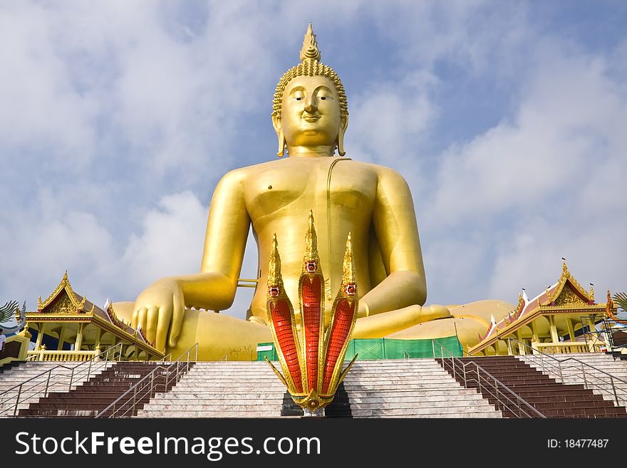The biggest Buddha Image in the world at Wat Muang, Angthong Province, Thailand