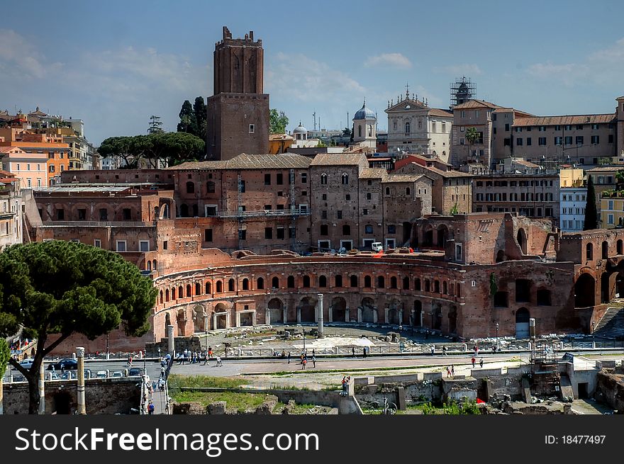 Overview of the Imperial Forum  in Rome. Overview of the Imperial Forum  in Rome