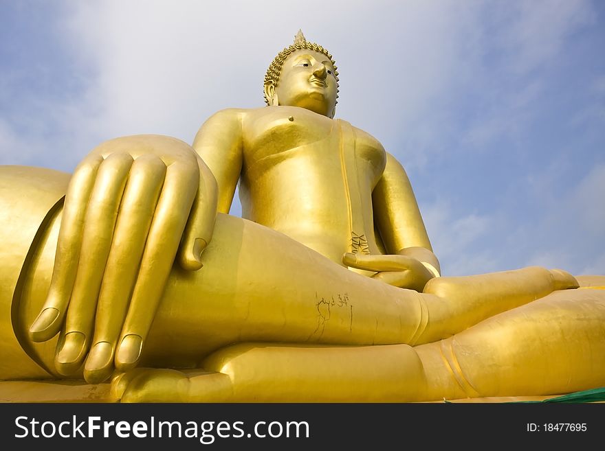 The biggest Buddha Image in the world at Wat Muang, Angthong Province, Thailand