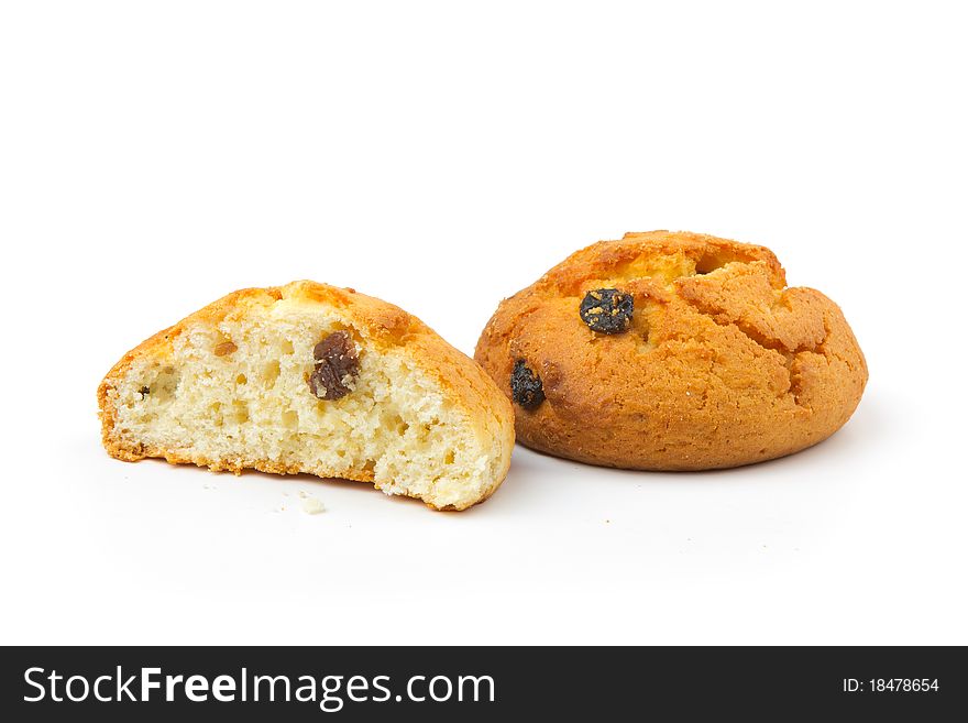 Cookies on a white background. close-up