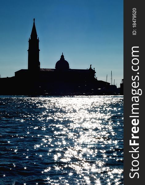 Venice reflections on the sea and san giorgio isle and church