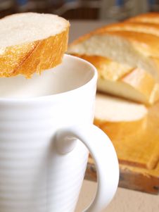 Bread And Milk Stock Photography