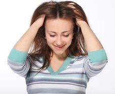 Portrait Of Young Beautiful Brunette Girl Stock Image Portrait Of Young Beautiful Brunette Girl Stock Image