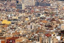 Barcelona Panoramic View Stock Image