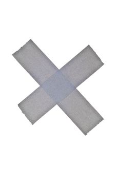 X Symbol In Duct Or Gaffers Tape Stock Photo