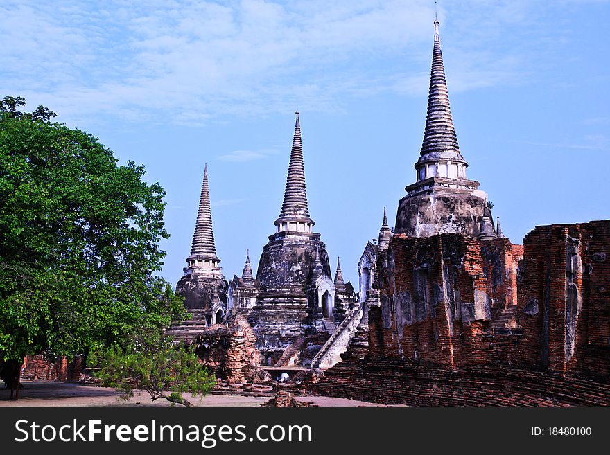 Old temple in Ayutthaya of Thailand. Old temple in Ayutthaya of Thailand.
