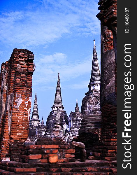 Old temple of Ayutthaya in Thailand. Old temple of Ayutthaya in Thailand.