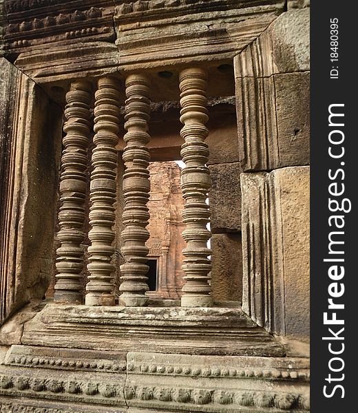 Balustrade stone in Phanom Rung.thailand