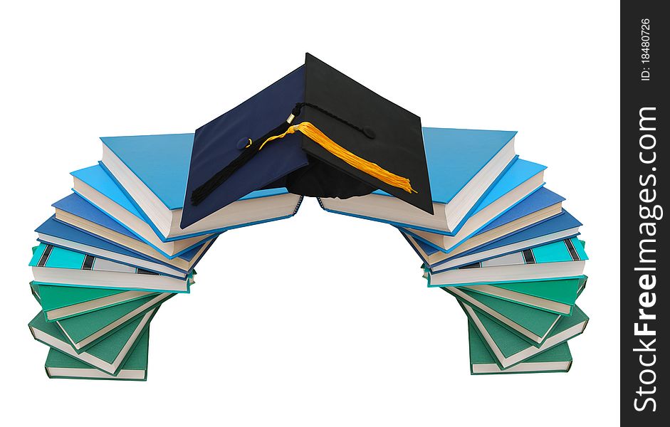 Row Of Books Isolated
