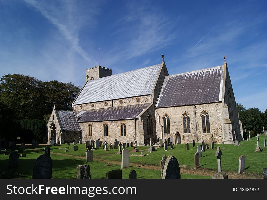 St. Marys church in old hunstanton, norfolk. St. Marys church in old hunstanton, norfolk