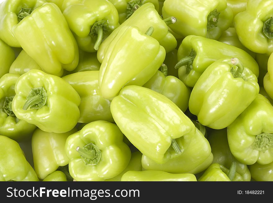 A frame full of green peppers(horizontal)