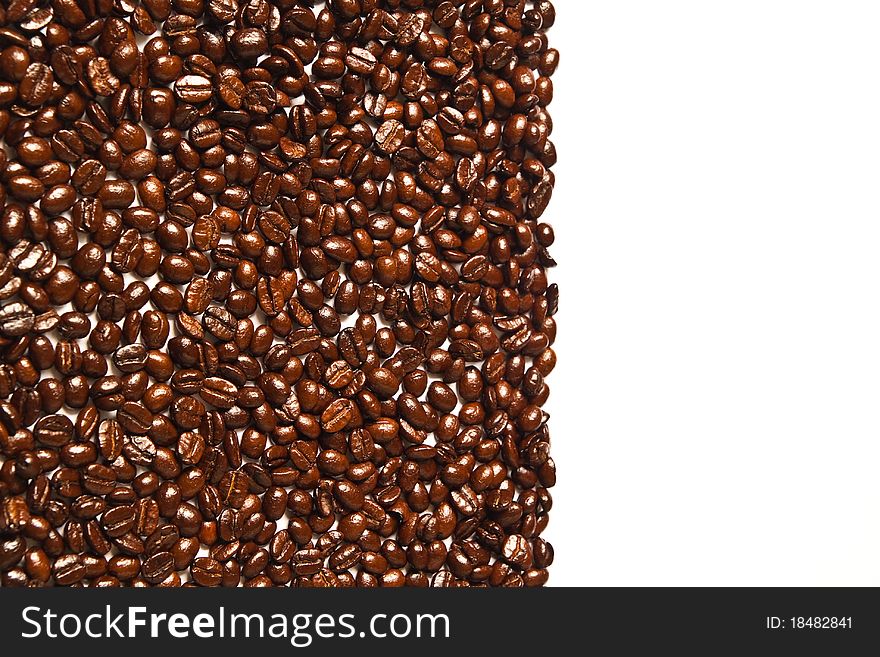 Many Brown Coffee Beans For Background