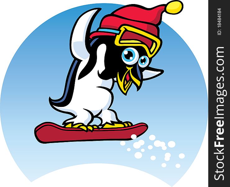 Penguin Snowboarder