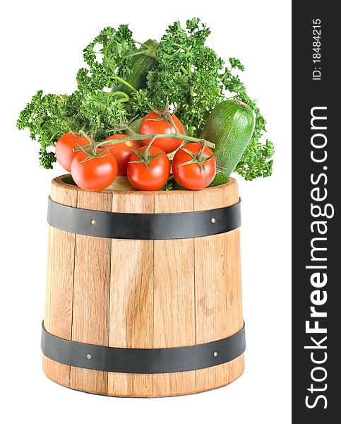 Barrel With Vegetables