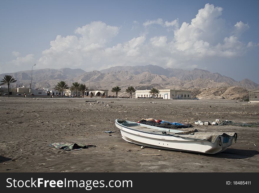 The poor beach in the small country of Oman. The poor beach in the small country of Oman