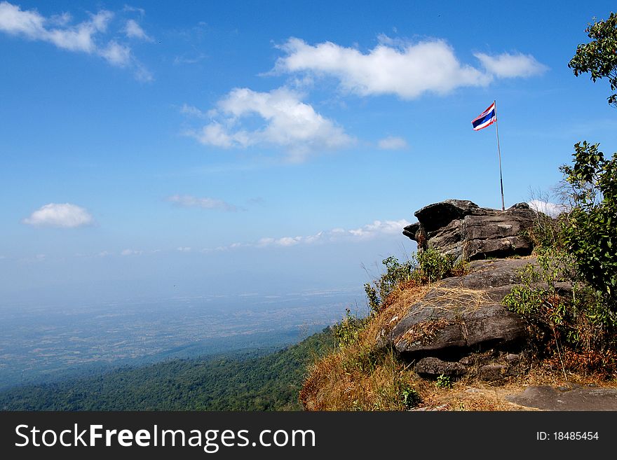 Scenic view from a cliff that lines the boarder. Scenic view from a cliff that lines the boarder.