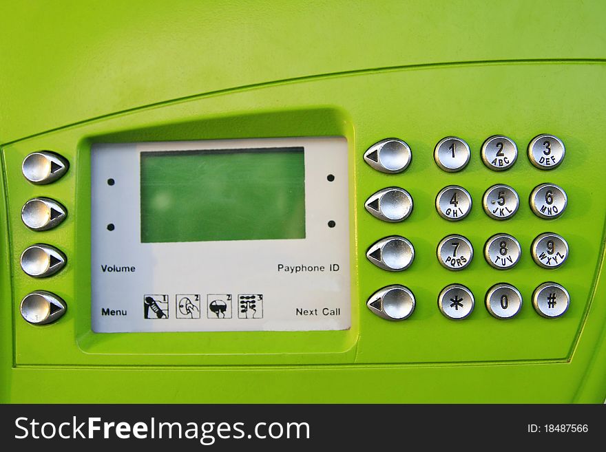 Number Button Of Green Telephone