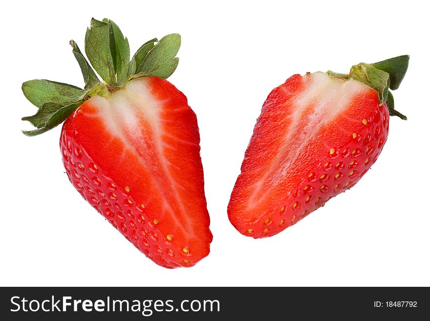 Strawberries In Isolated