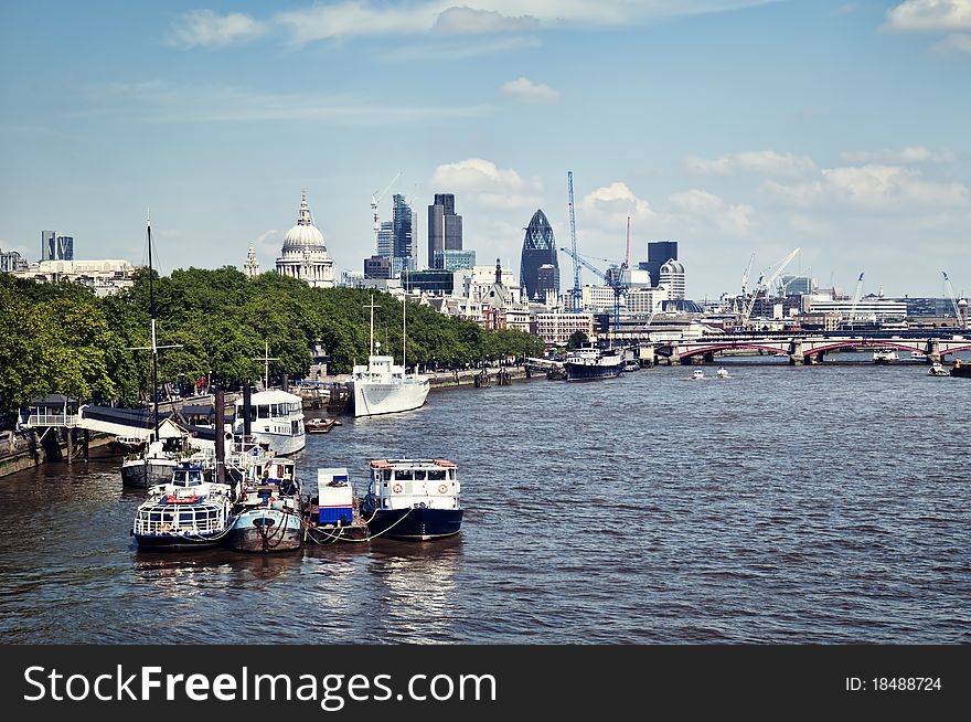 City of London and River Thames.