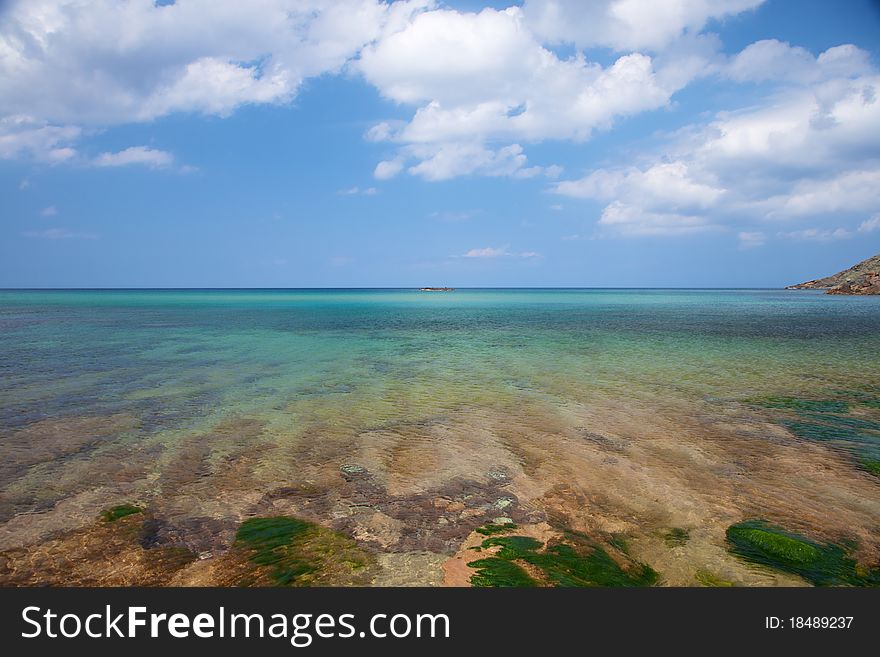 Pilar beach at Menorca island in Spain. Pilar beach at Menorca island in Spain