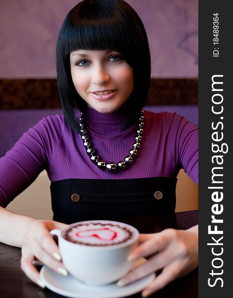 Girl in cafe