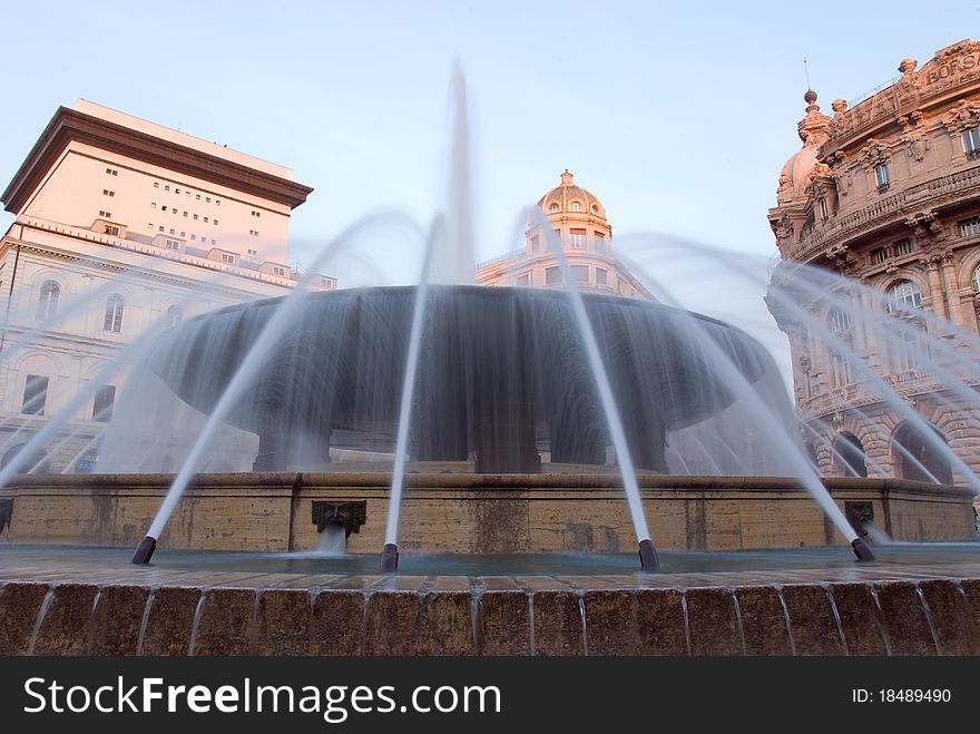 Photos of the fountain with blur. Photos of the fountain with blur