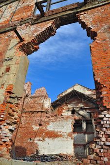 Ruins Of An Old Industrial Building Stock Photography Ruins Of An Old Industrial Building Stock Photography
