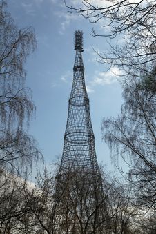 Old Radio And TV Tower Of Moscow Royalty Free Stock Image