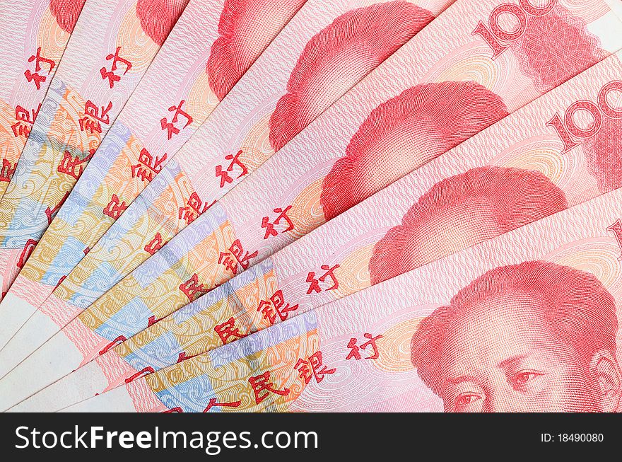 Chinese paper money as background. Chinese paper money as background
