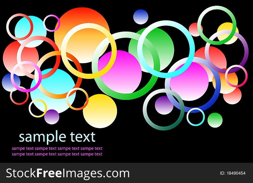 Abstract colorful background with circles