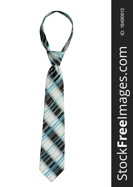 Tie on a white background isolated. Vertical position. Tie on a white background isolated. Vertical position.