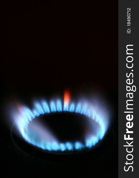 Natural gas from inside the blue image of darkness. Natural gas from inside the blue image of darkness
